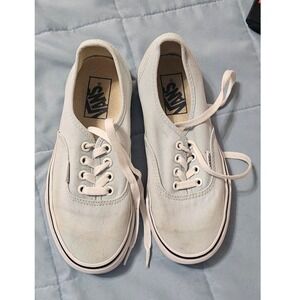Vans Authentic Light Blue Canvas Low Top Sneakers Womens 6 Mens 4.5